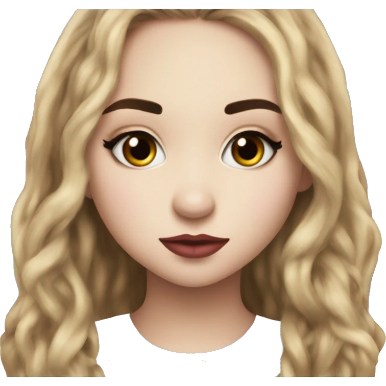 Sabrina Carpenter with a kiss mark emoji