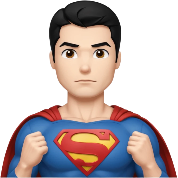 black haired superman emoji
