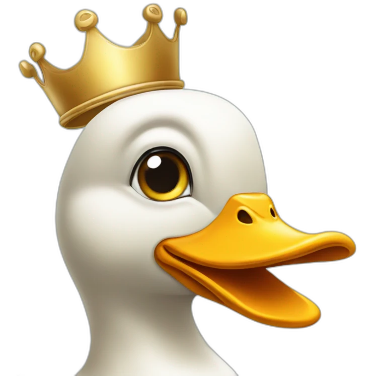 duck with monocle and Crown on the head emoji