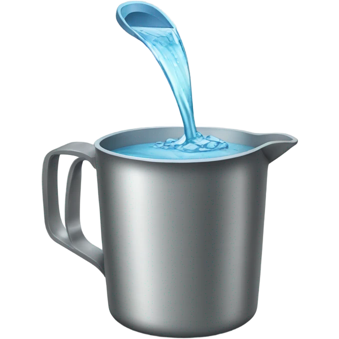 measuring cup filled with half water emoji