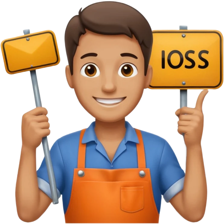 Street Sign Maker man emoji
