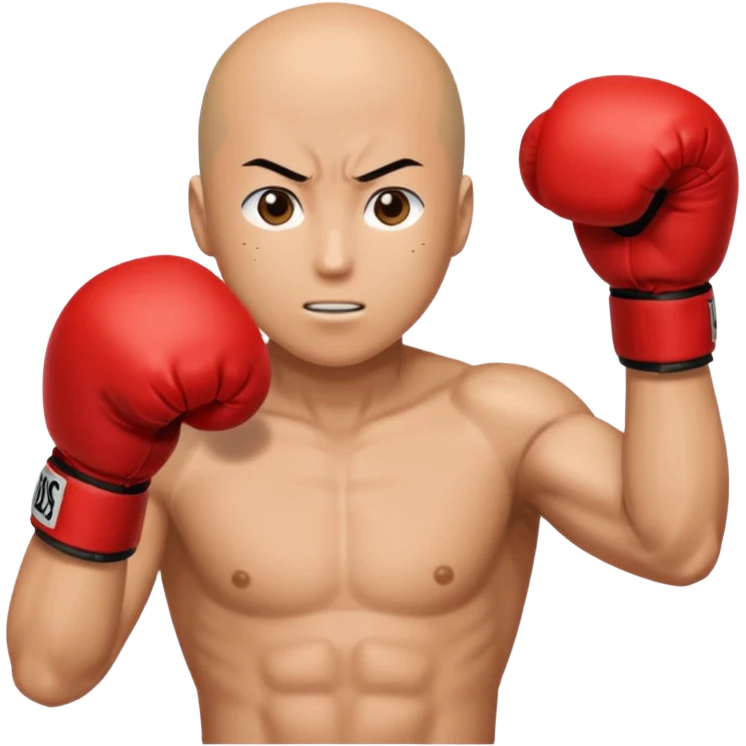 Saitama red hand punch with boxing glove emoji