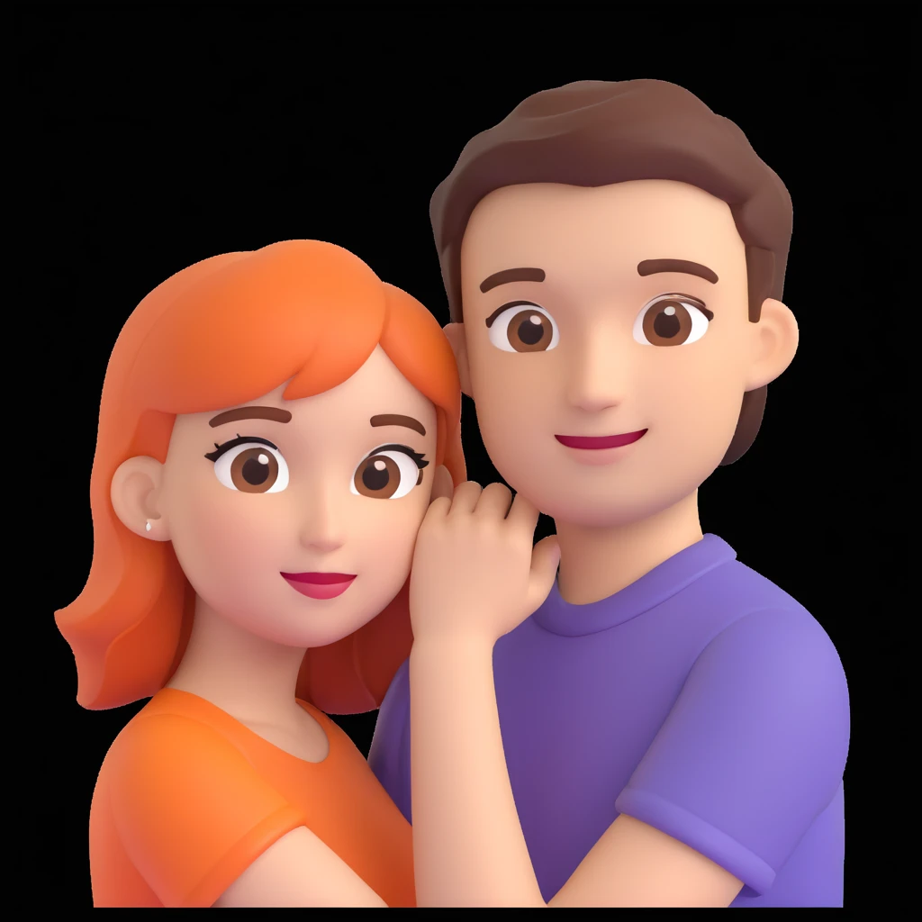  couple posing, close up pose, living room background emoji