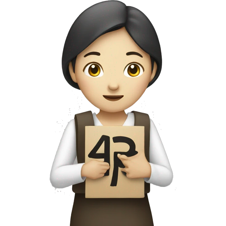 Korean woman holding 4B movement sign emoji