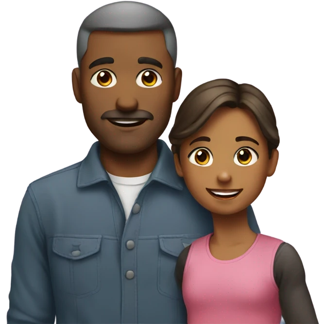 dad and daughter emoji