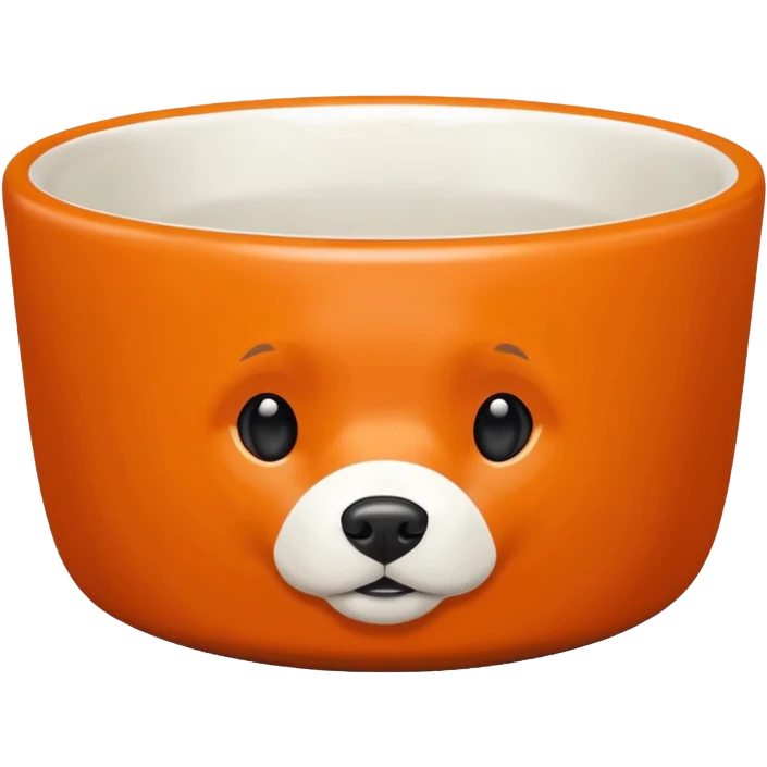 emoji of an orange dog bowl emoji