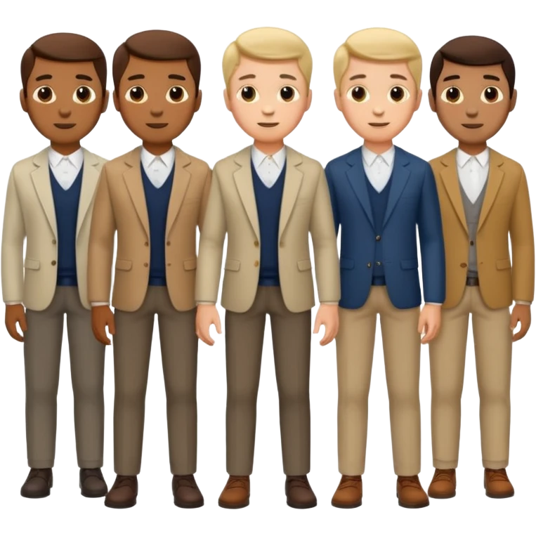 group men wearing  smart casual emoji