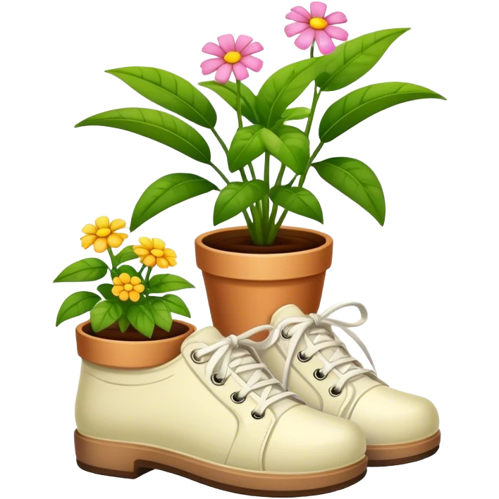shoes, plant, flower emoji