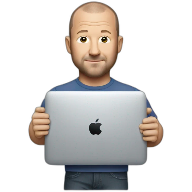 jony ive holding a macbook emoji