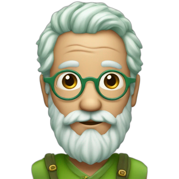 little fairy grandfather with a green beard emoji