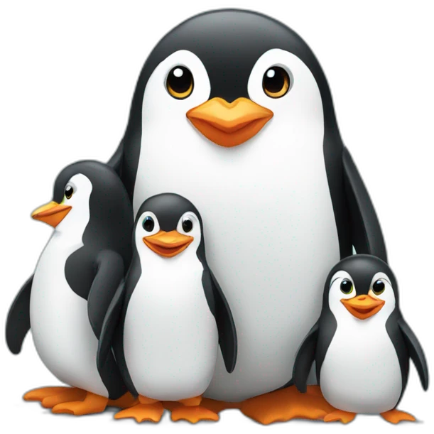 penguin family emoji