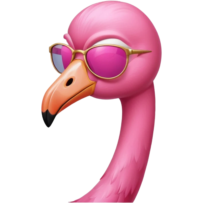cool flamingo with sunglasses emoji
