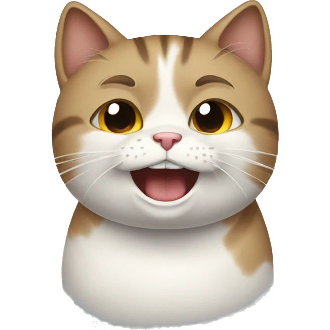 Cat crying badly but happy  emoji