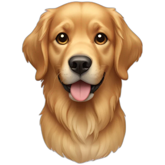 Dog golden retriever full-height emoji