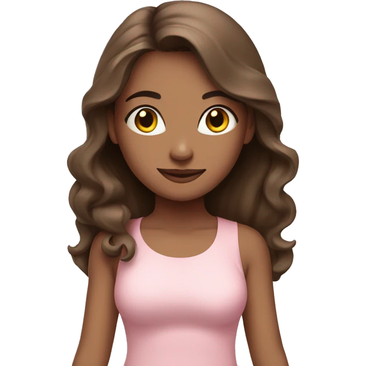 Brunette yoga girl light pink clothes  emoji