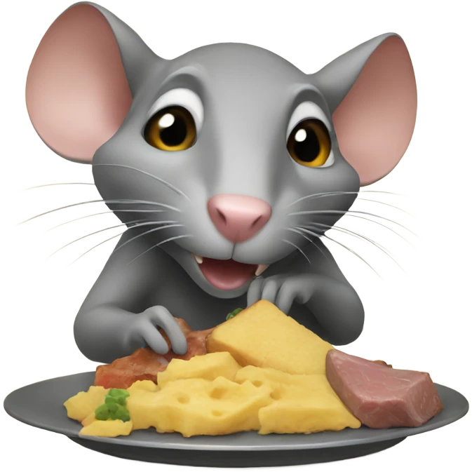 rat eating dinner emoji