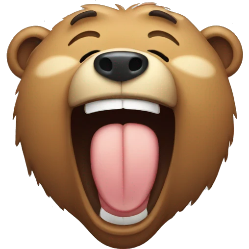 Bear laughing with tears of joy emoji