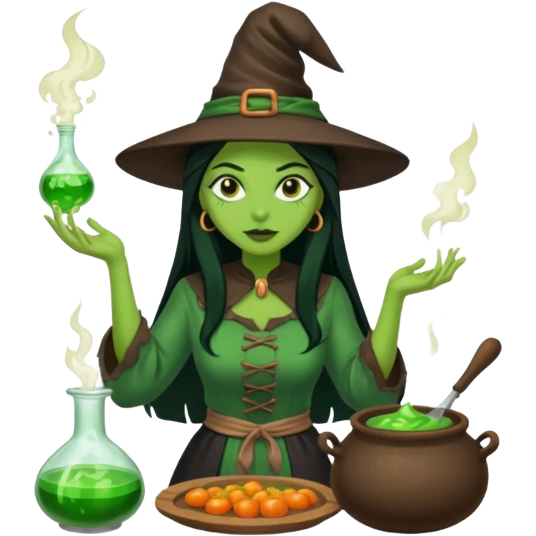 green witch cooking potion emoji