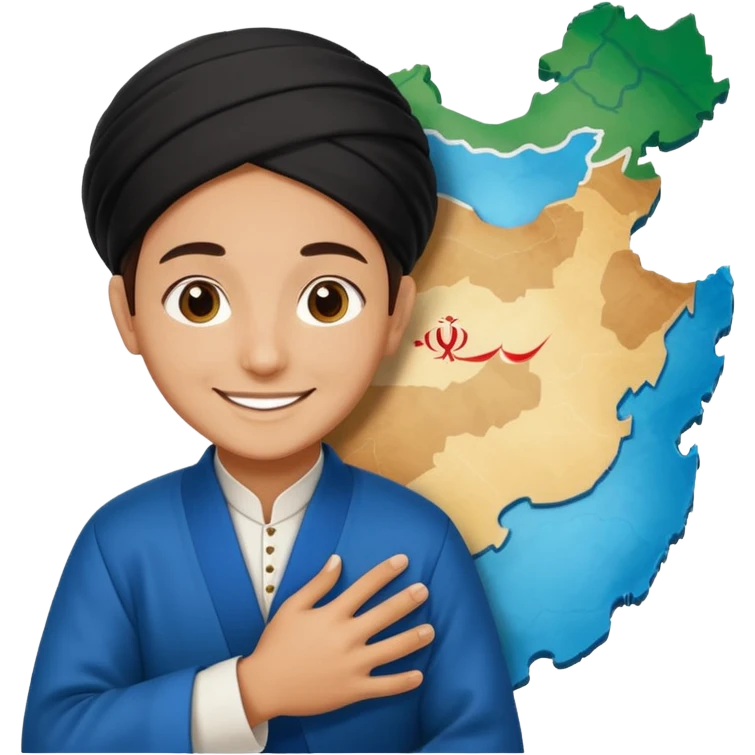 نقشه ایران  بغل کرده emoji