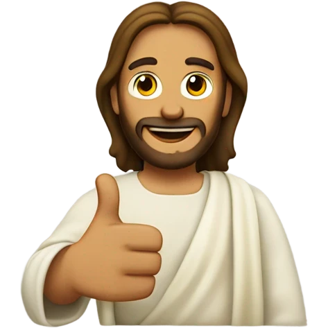jesus giving a thumbs up emoji