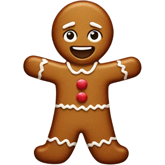 Gingerbread woman emoji