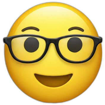 Smiley face wearing glasses emoji