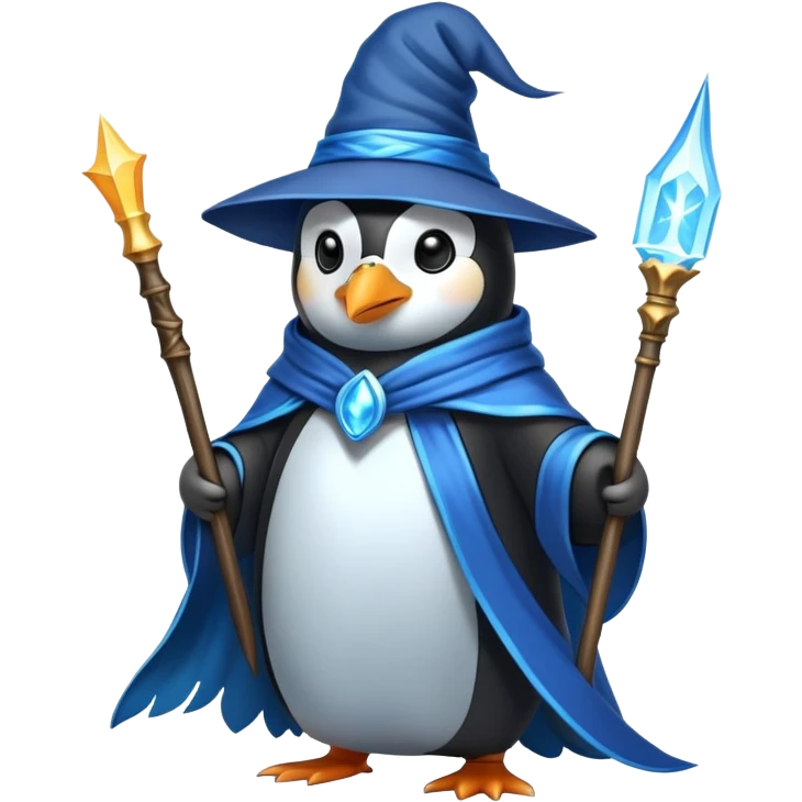 Penguin Wizard emoji