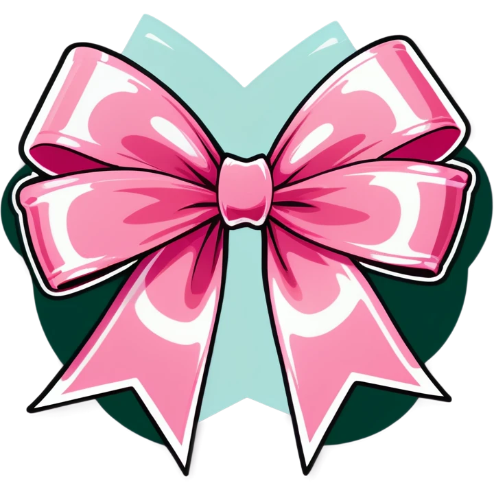 light pink ribbon bow emoji