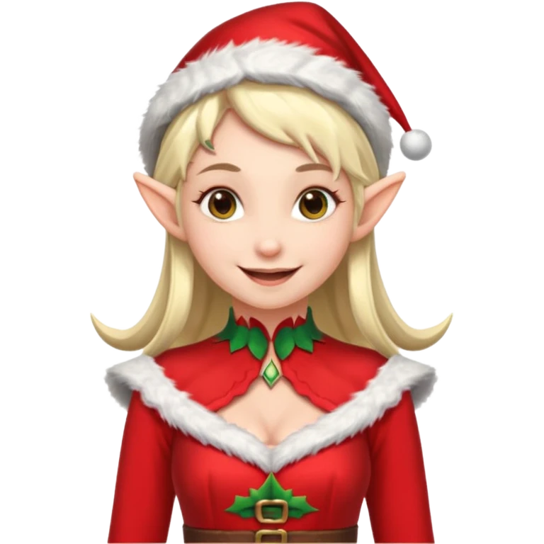 christmas female elf emoji
