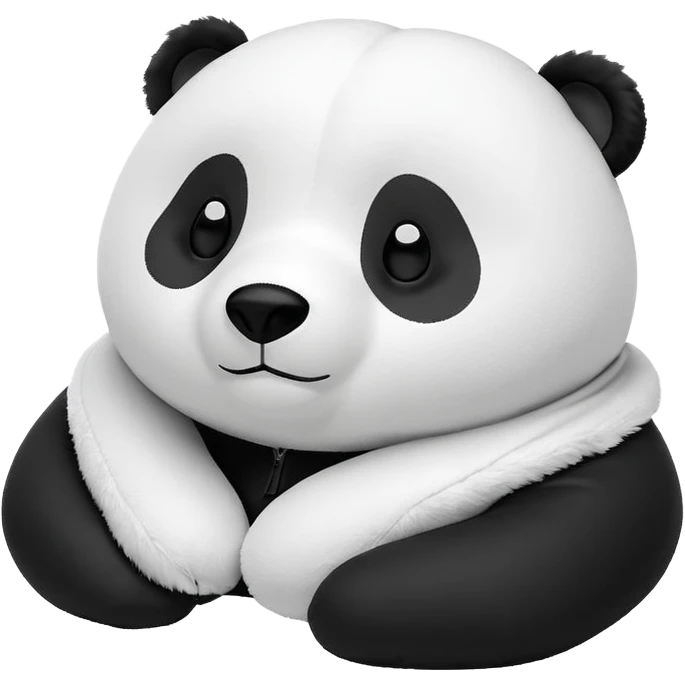 Panda We Bare Bears Neck Pillow With Hood Miniso We Bare Bears Collection U-shaped Pillow emoji