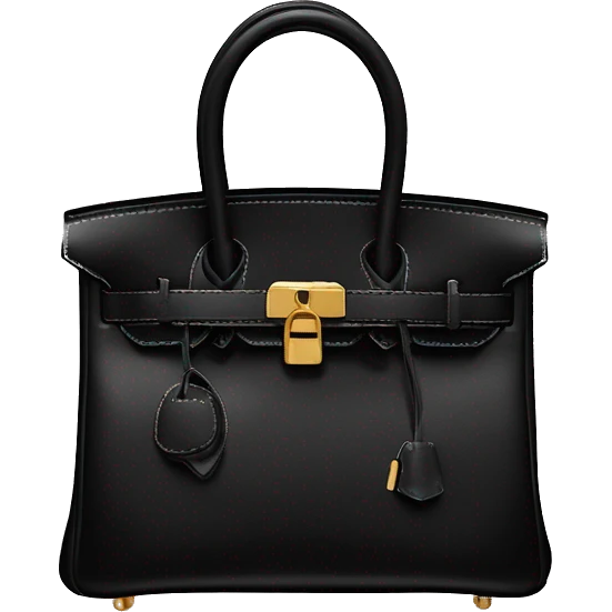 black hermes birkin bag emoji