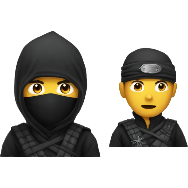 con coronaCara de un ninja emoji