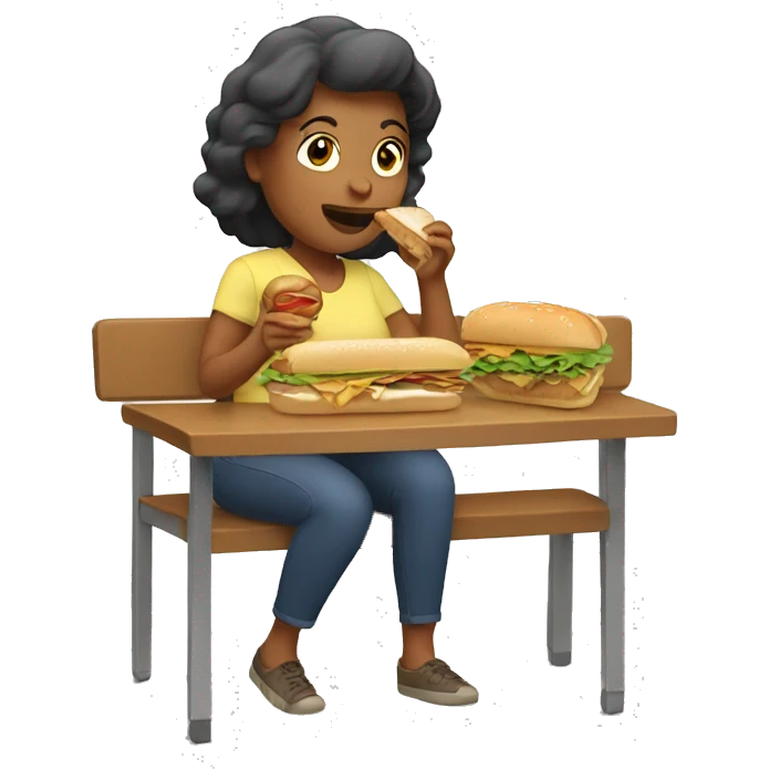 mom eating sandwitch emoji
