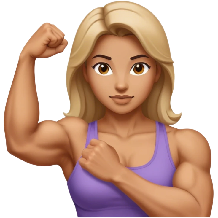 average women show biceps emoji