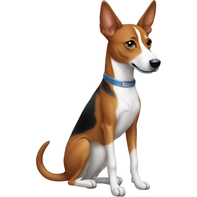 Basenji holding vodka emoji