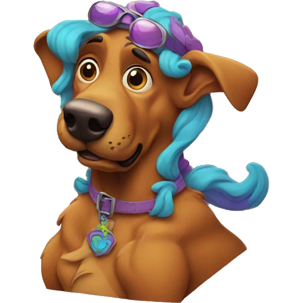 Psychedelic scooby doo emoji