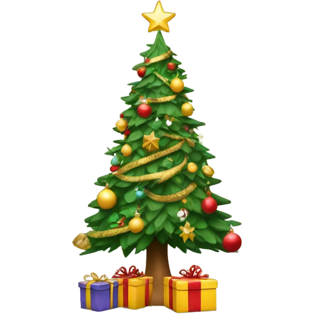CHRISMAS TREE WITH PRESENTS emoji