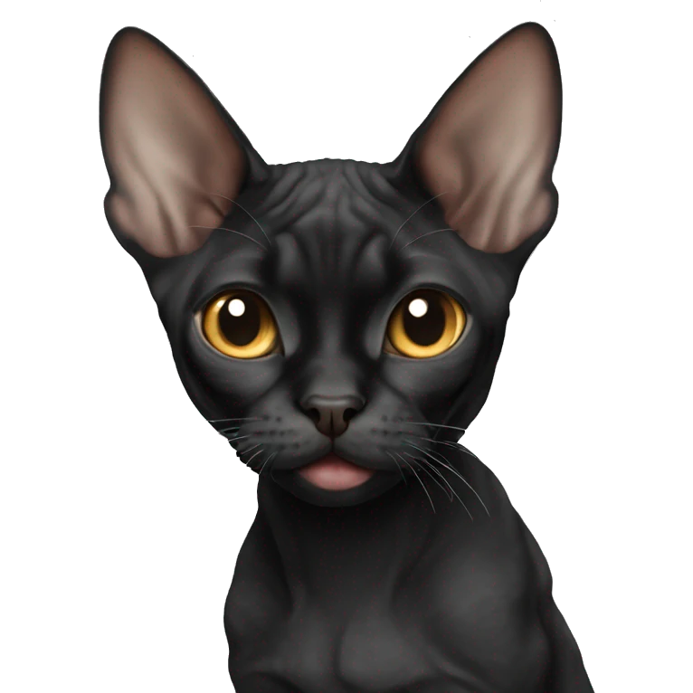 Black Devon Rex  emoji