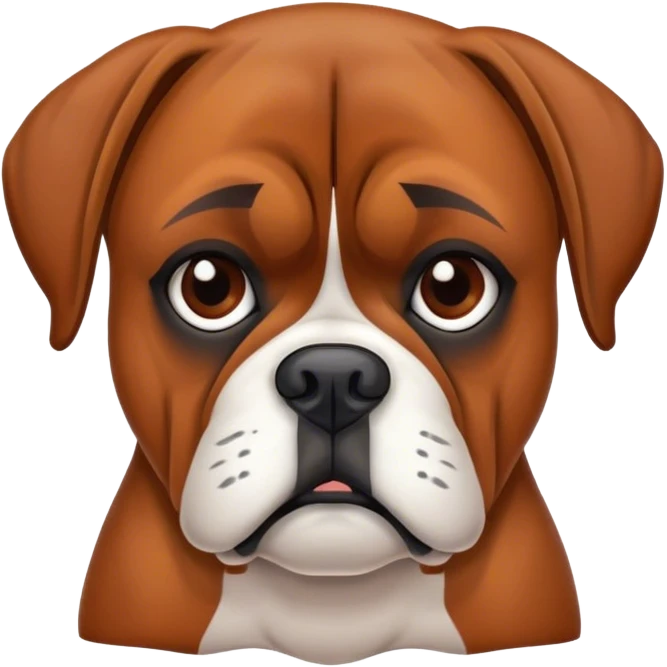 Sad boxer dog emoji