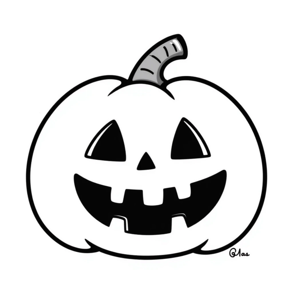 A Halloween jack-o-lantern pumpkin with a carved face in pastel colors (dd9fb0, ffc6d3, a3bfc9, c4bee2, f1b091), hand-drawn doodle style emoji