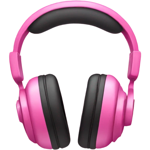 Pink headphones with pink bows  emoji