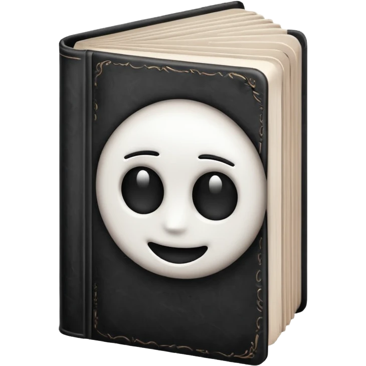 A cute 3D emoji of 1984 book emoji