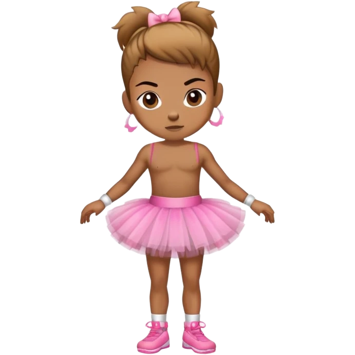Boxer in a tutu emoji