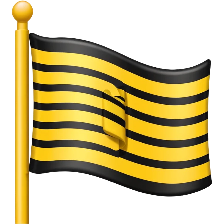 черный желтый белый флаг  emoji