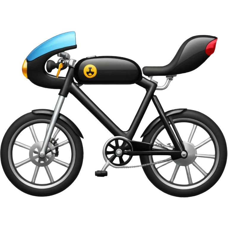 Black bike right side view and half  emoji