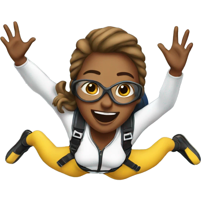 woman skydiving emoji