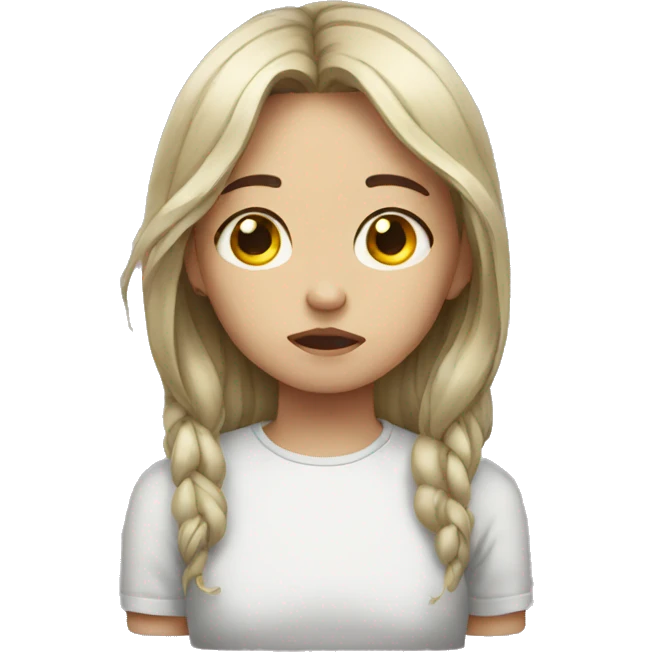 very sad girl emoji