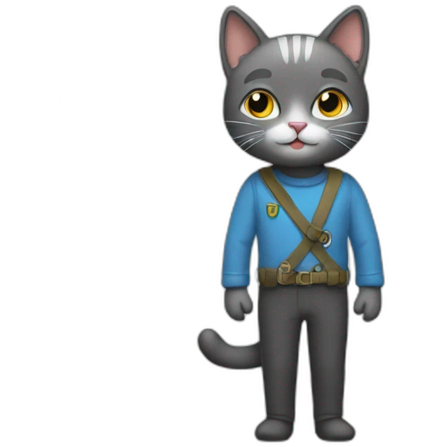 Un humain qui porte un chat emoji