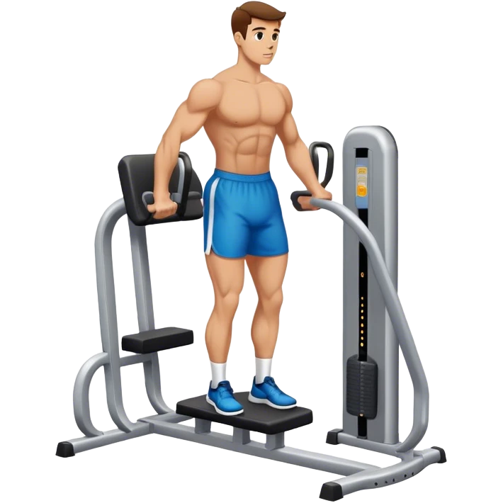 how to use gym calf-raise machine emoji