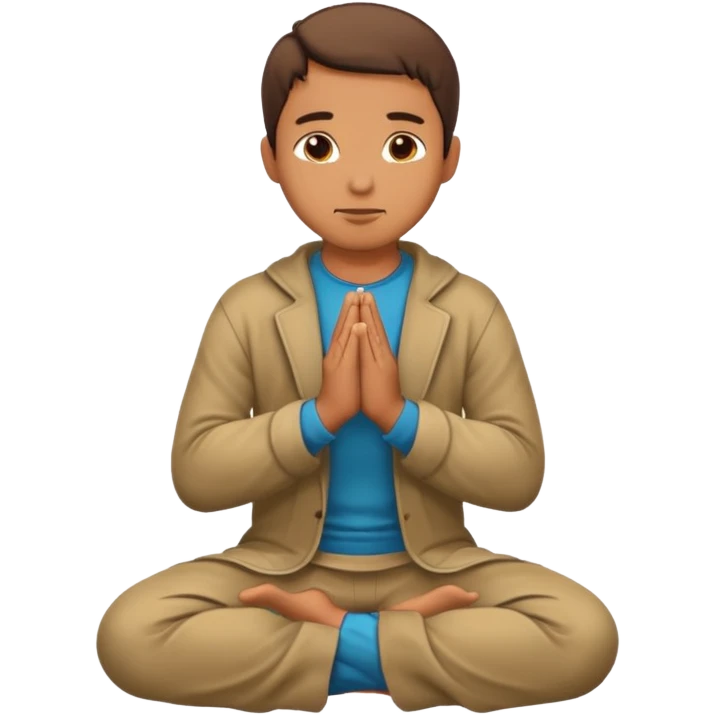 Man kneeling down and praying  emoji